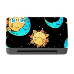 Seamless Pattern With Sun Moon Children Memory Card Reader With Cf by BangZart