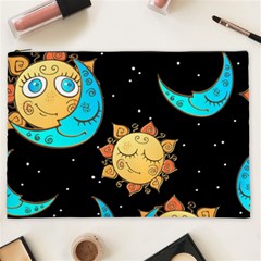 Seamless Pattern With Sun Moon Children Cosmetic Bag (xxl) by BangZart