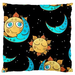 Seamless Pattern With Sun Moon Children Standard Flano Cushion Case (two Sides) by BangZart