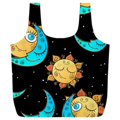 Seamless Pattern With Sun Moon Children Full Print Recycle Bag (xxl) by BangZart