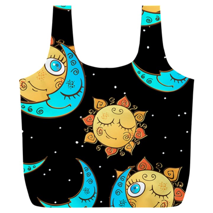 Seamless pattern with sun moon children Full Print Recycle Bag (XXL)