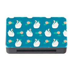 Elegant Swan Pattern With Water Lily Flowers Memory Card Reader With Cf by BangZart