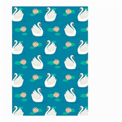 Elegant Swan Pattern With Water Lily Flowers Small Garden Flag (two Sides) by BangZart