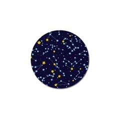 Seamless Pattern With Cartoon Zodiac Constellations Starry Sky Golf Ball Marker (4 Pack) by BangZart