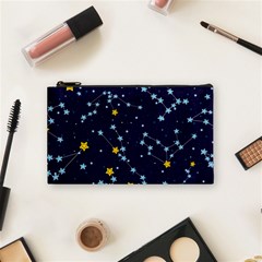 Seamless Pattern With Cartoon Zodiac Constellations Starry Sky Cosmetic Bag (small) by BangZart