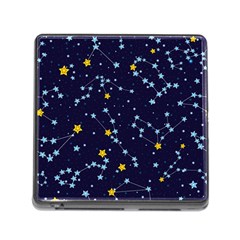 Seamless Pattern With Cartoon Zodiac Constellations Starry Sky Memory Card Reader (square 5 Slot) by BangZart