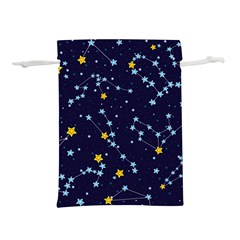 Seamless Pattern With Cartoon Zodiac Constellations Starry Sky Lightweight Drawstring Pouch (l) by BangZart