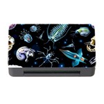 Colorful abstract pattern consisting glowing lights luminescent images marine plankton dark background Memory Card Reader with CF Front