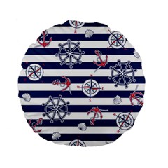 Seamless Marine Pattern Standard 15  Premium Flano Round Cushions