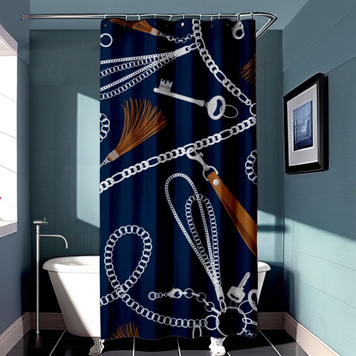 Chains seamless pattern Shower Curtain 36  x 72  (Stall) 