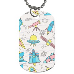 Cute Seamless Pattern With Space Dog Tag (one Side) by BangZart