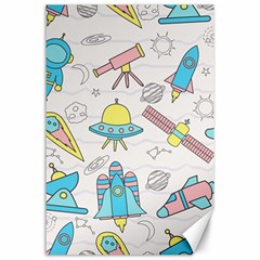 Cute Seamless Pattern With Space Canvas 24  X 36 