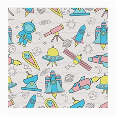 Cute Seamless Pattern With Space Medium Glasses Cloth by BangZart