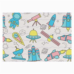 Cute Seamless Pattern With Space Large Glasses Cloth by BangZart