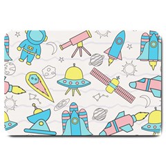 Cute Seamless Pattern With Space Large Doormat  by BangZart