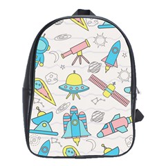 Cute Seamless Pattern With Space School Bag (large) by BangZart