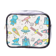 Cute Seamless Pattern With Space Mini Toiletries Bag (one Side) by BangZart