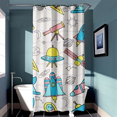 Cute Seamless Pattern With Space Shower Curtain 36  X 72  (stall)  by BangZart