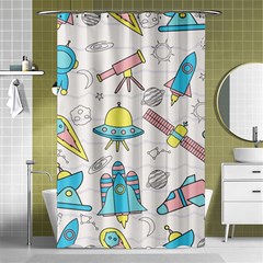 Cute Seamless Pattern With Space Shower Curtain 48  X 72  (small)  by BangZart