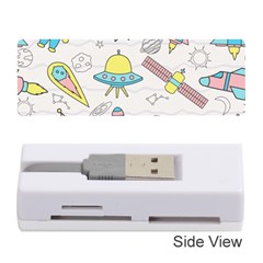 Cute Seamless Pattern With Space Memory Card Reader (stick) by BangZart