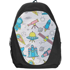 Cute Seamless Pattern With Space Backpack Bag by BangZart