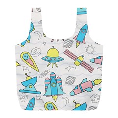 Cute Seamless Pattern With Space Full Print Recycle Bag (l) by BangZart