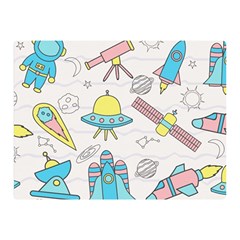 Cute Seamless Pattern With Space Double Sided Flano Blanket (mini)  by BangZart