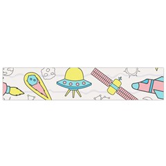 Cute Seamless Pattern With Space Small Flano Scarf by BangZart