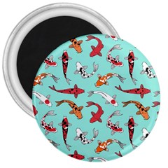 Pattern With Koi Fishes 3  Magnets