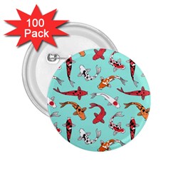 Pattern With Koi Fishes 2 25  Buttons (100 Pack)  by BangZart