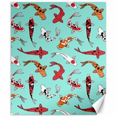 Pattern With Koi Fishes Canvas 8  X 10  by BangZart