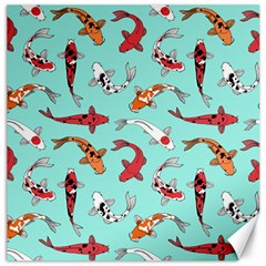 Pattern With Koi Fishes Canvas 12  X 12  by BangZart