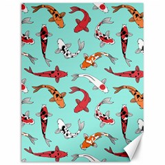 Pattern With Koi Fishes Canvas 12  X 16  by BangZart