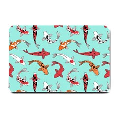 Pattern With Koi Fishes Small Doormat  by BangZart