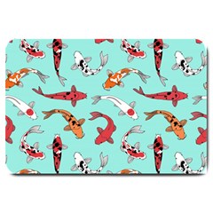 Pattern With Koi Fishes Large Doormat  by BangZart