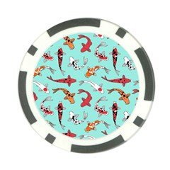 Pattern With Koi Fishes Poker Chip Card Guard by BangZart