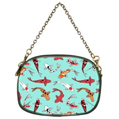 Pattern With Koi Fishes Chain Purse (two Sides) by BangZart