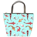 Pattern with koi fishes Bucket Bag Front