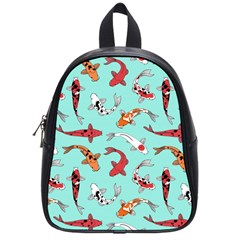 Pattern With Koi Fishes School Bag (small) by BangZart