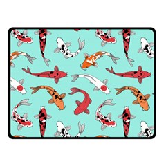 Pattern With Koi Fishes Fleece Blanket (small) by BangZart