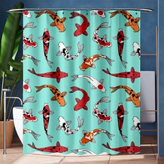 Pattern With Koi Fishes Shower Curtain 60  X 72  (medium)  by BangZart