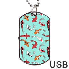 Pattern With Koi Fishes Dog Tag Usb Flash (one Side) by BangZart