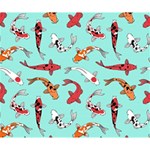 Pattern with koi fishes Deluxe Canvas 14  x 11  (Stretched) 14  x 11  x 1.5  Stretched Canvas