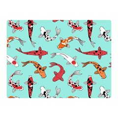 Pattern With Koi Fishes Double Sided Flano Blanket (mini)  by BangZart