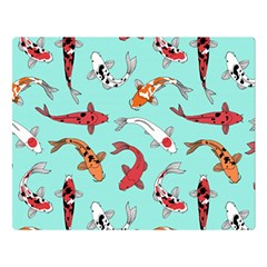 Pattern With Koi Fishes Double Sided Flano Blanket (large)  by BangZart