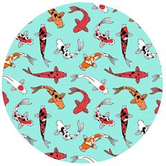 Pattern With Koi Fishes Wooden Bottle Opener (round) by BangZart