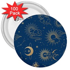 Seamless Galaxy Pattern 3  Buttons (100 Pack)  by BangZart