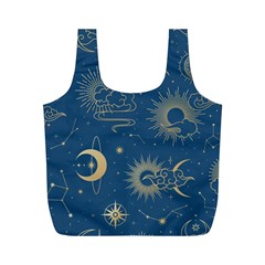 Seamless Galaxy Pattern Full Print Recycle Bag (m) by BangZart