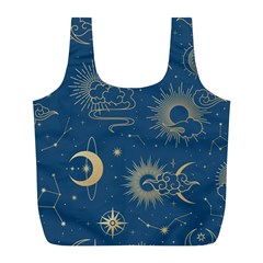 Seamless Galaxy Pattern Full Print Recycle Bag (l) by BangZart