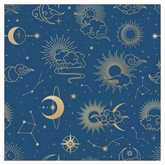 Seamless Galaxy Pattern Long Sheer Chiffon Scarf 